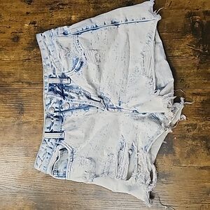 Acid Wash Jean Shorts Small